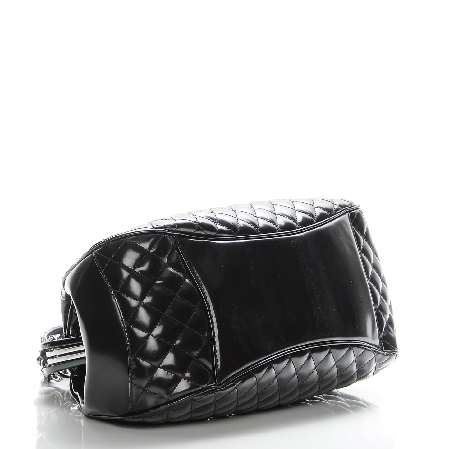 Glazed Calfskin Quilted Mademoiselle Small Frame Bag Purple