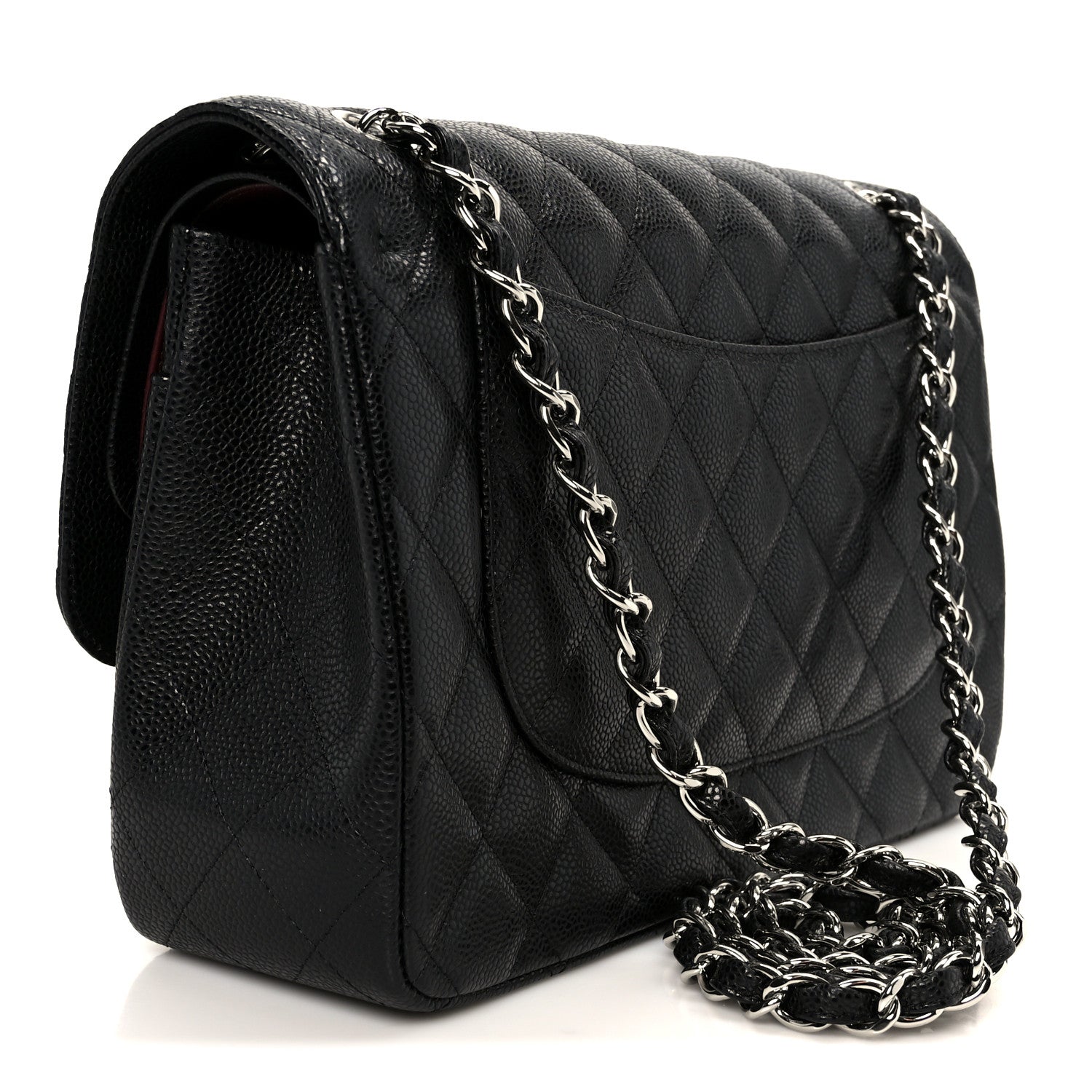 Chanel Caviar Quilted Jumbo Double Flap Black 3 of 12