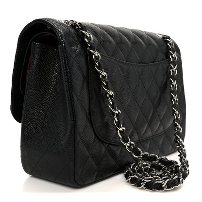 Chanel Caviar Quilted Jumbo Double Flap Black 3 of 12