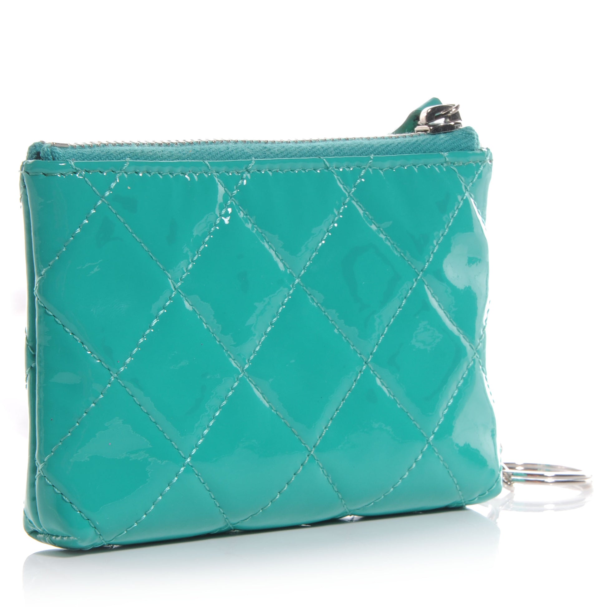 Chanel Patent Key Holder Case Green 3 of 8