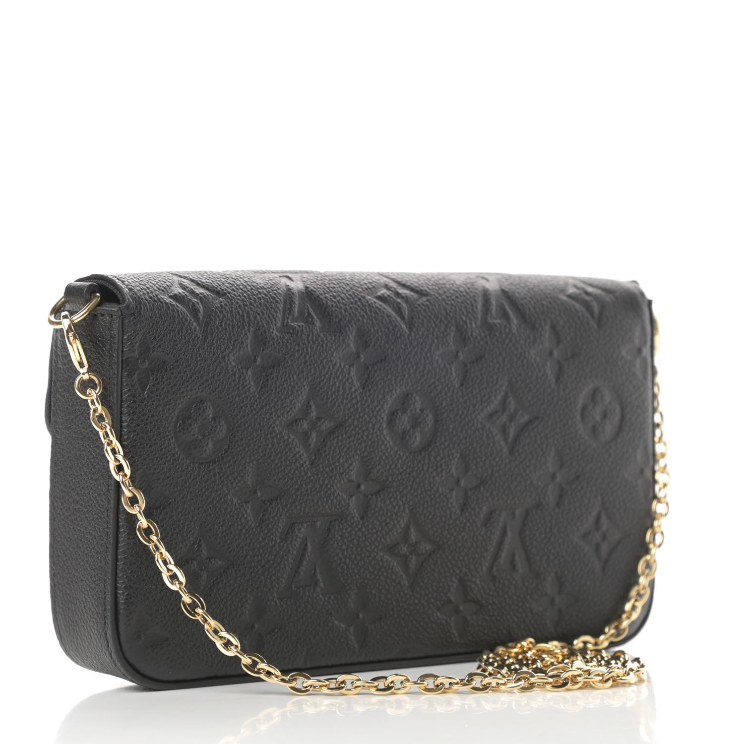 Louis Vuitton Empreinte Pochette Felicie Chain Wallet Black 3 of 11