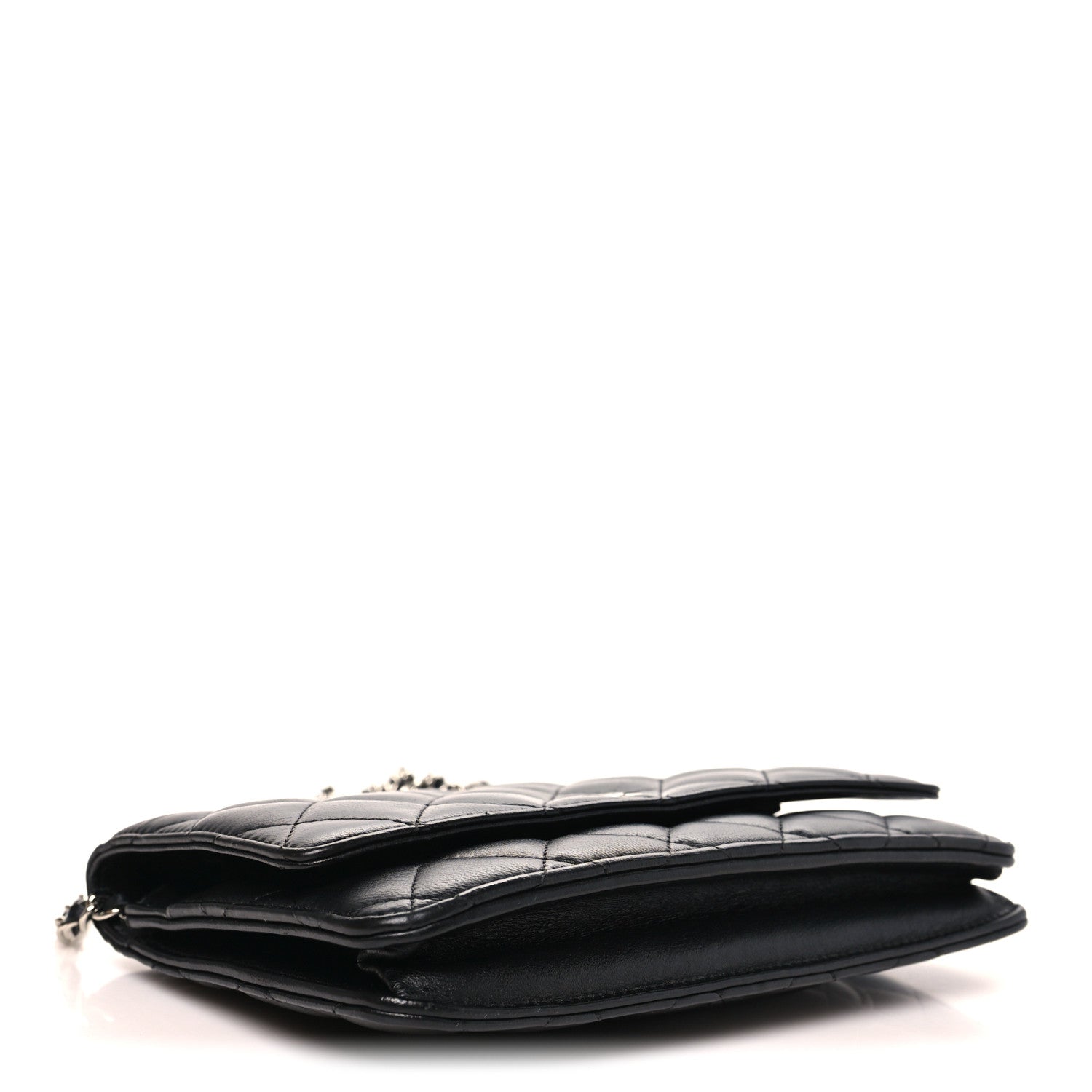 Chanel Lambskin Quilted Wallet On Chain WOC Black 4 of 12