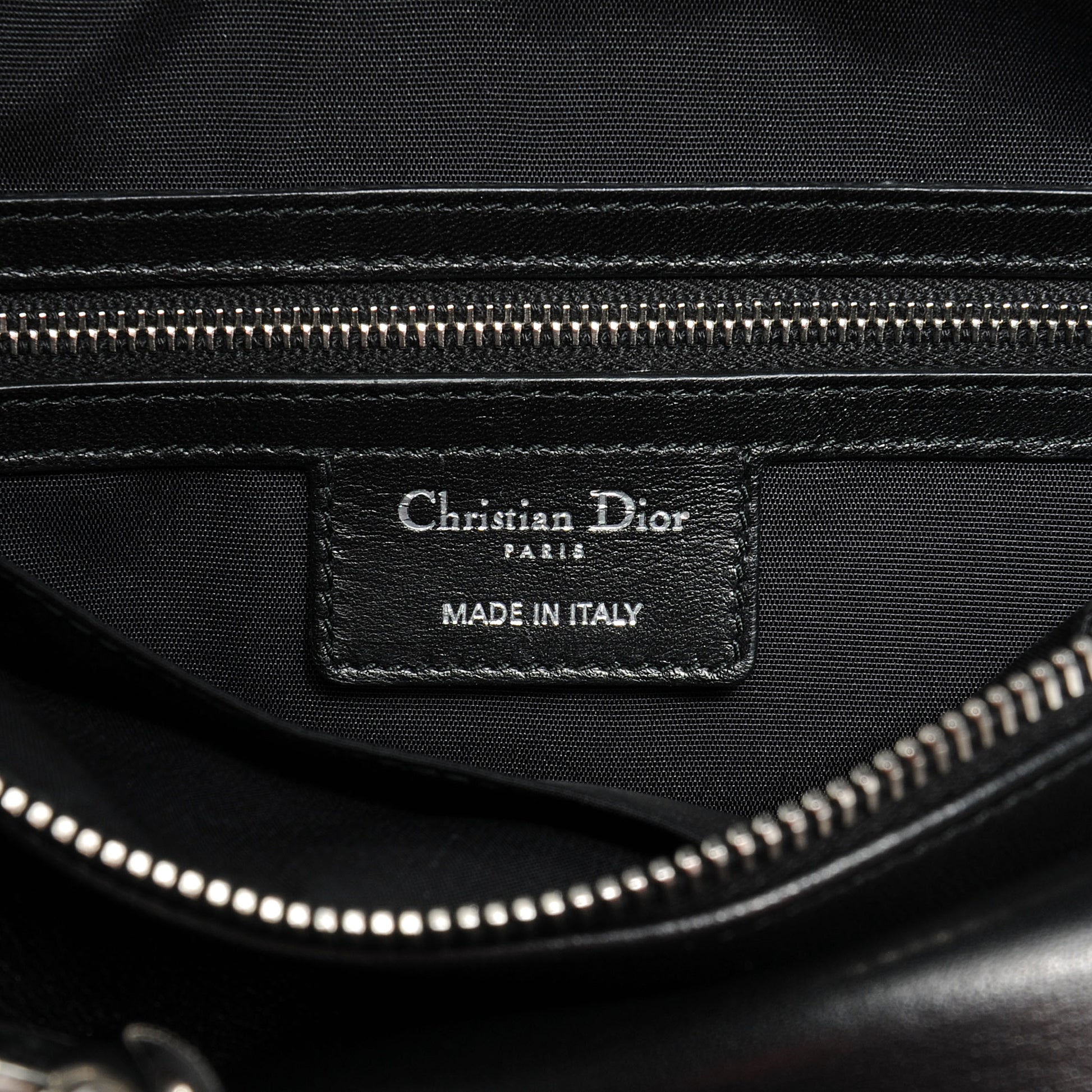 Christian Dior Lambskin Cannage Medium Granville Tote Black 7 of 8
