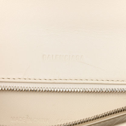 Balenciaga Faux Calfskin Fabric Glow In The Dark Small Sneakerhead Top Handle Bag White Orange 7 of 15