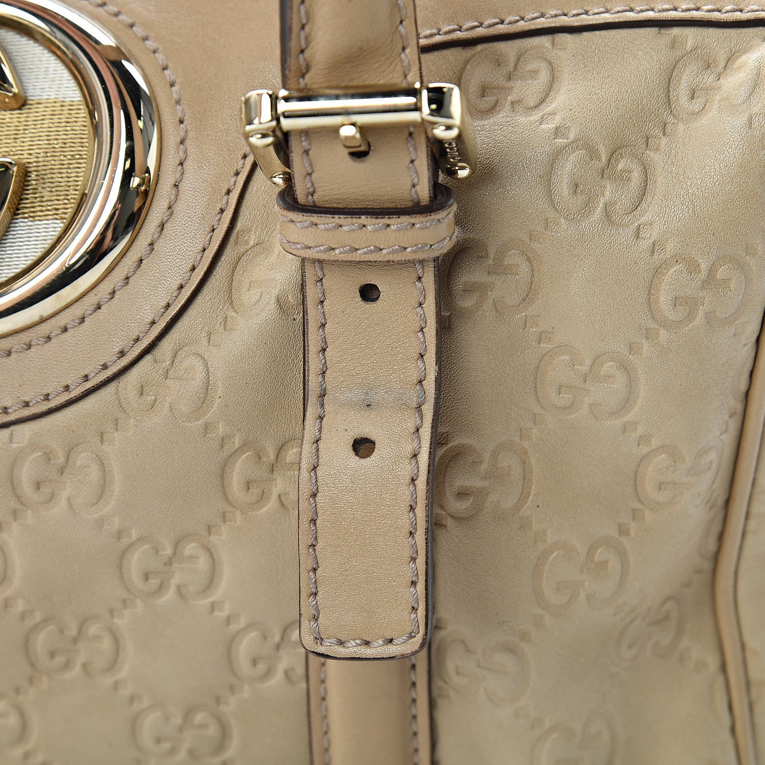 Gucci Guccissima Small Britt Boston Beige 19 of 19