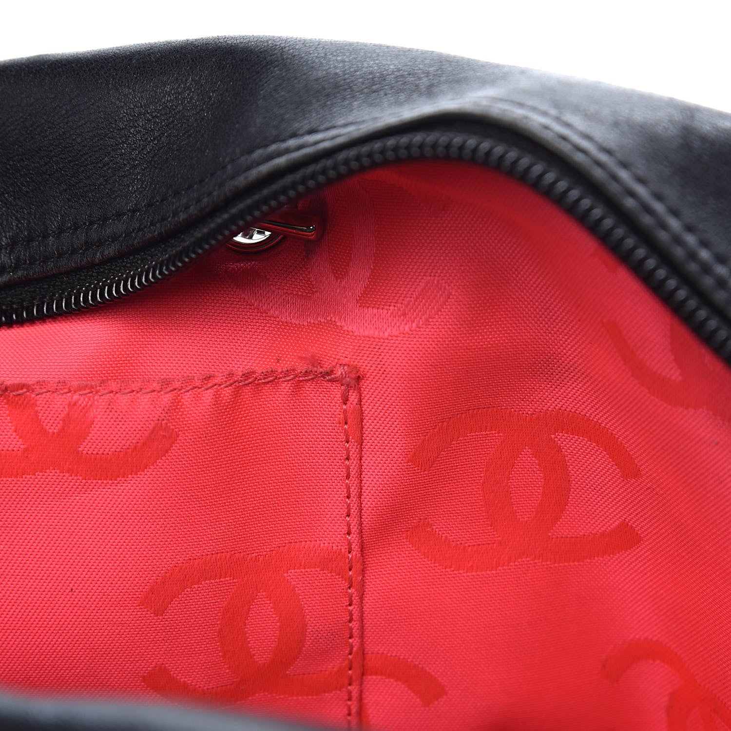 Chanel Calfskin Quilted Large Cambon Bowler Black White 10 of 18