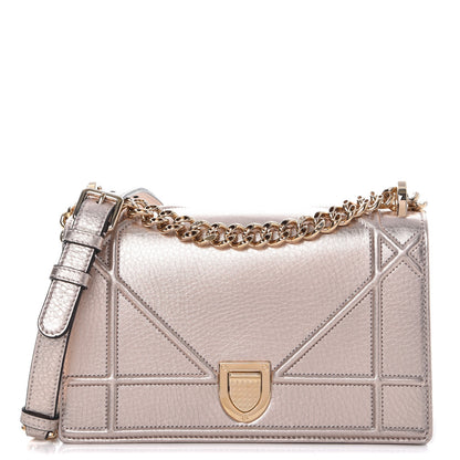 Christian Dior Metallic Grained Calfskin Small Diorama Flap Bag Copper 1 of 8