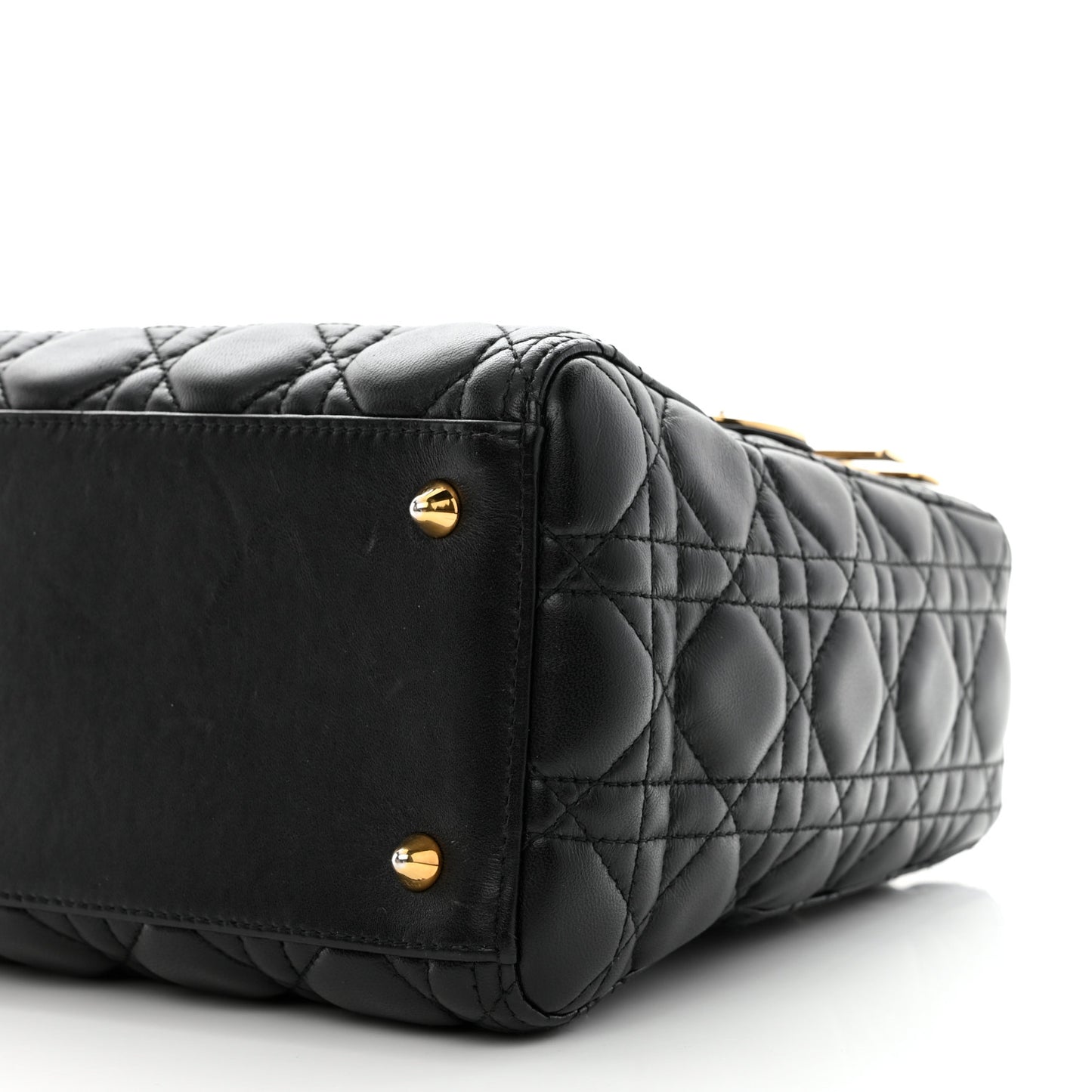 Lambskin Cannage Medium Lady Dior Black