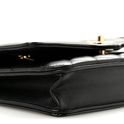 Chanel Lambskin Patent Calfskin Quilted Hold The Line CC Wallet On Chain WOC Black 9 of 12
