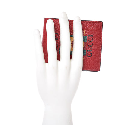 Gucci Calfskin Logo Bi-Fold Wallet Red 2 of 8