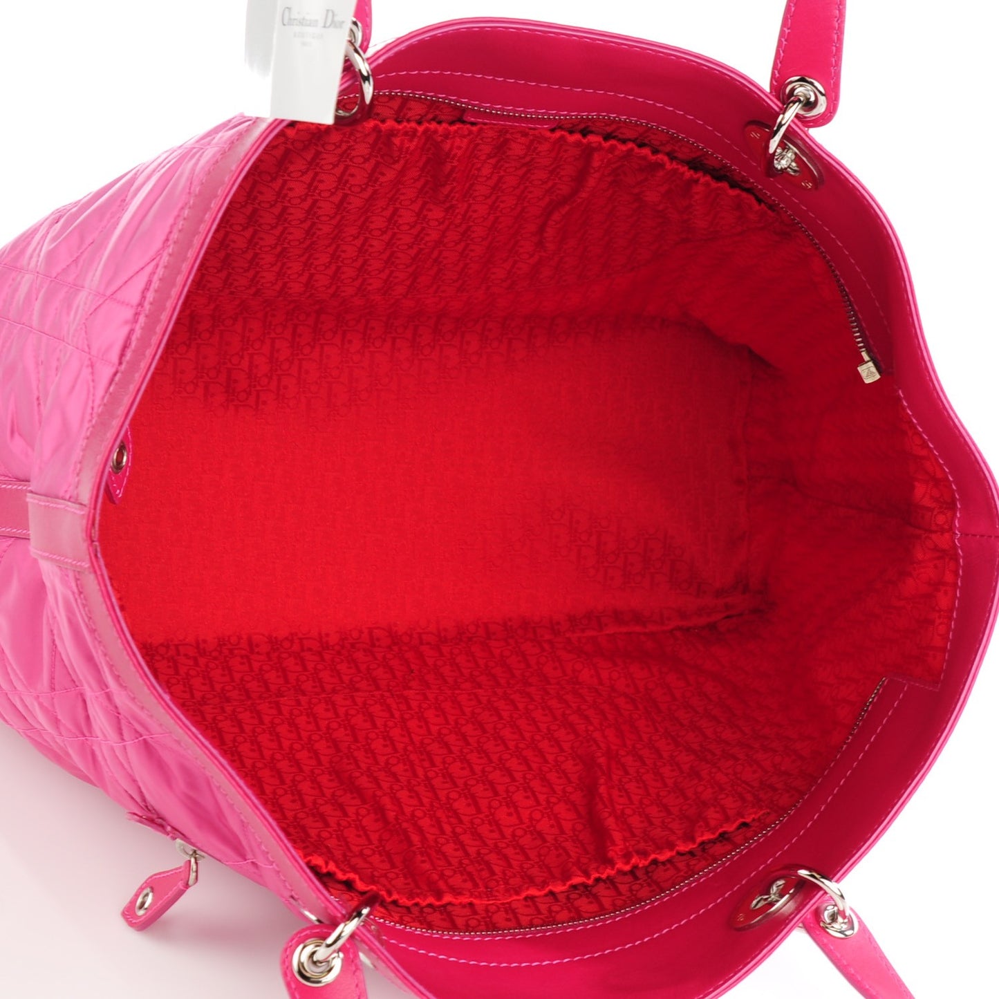 Nylon Cannage Saint Tropez Tote Fuchsia