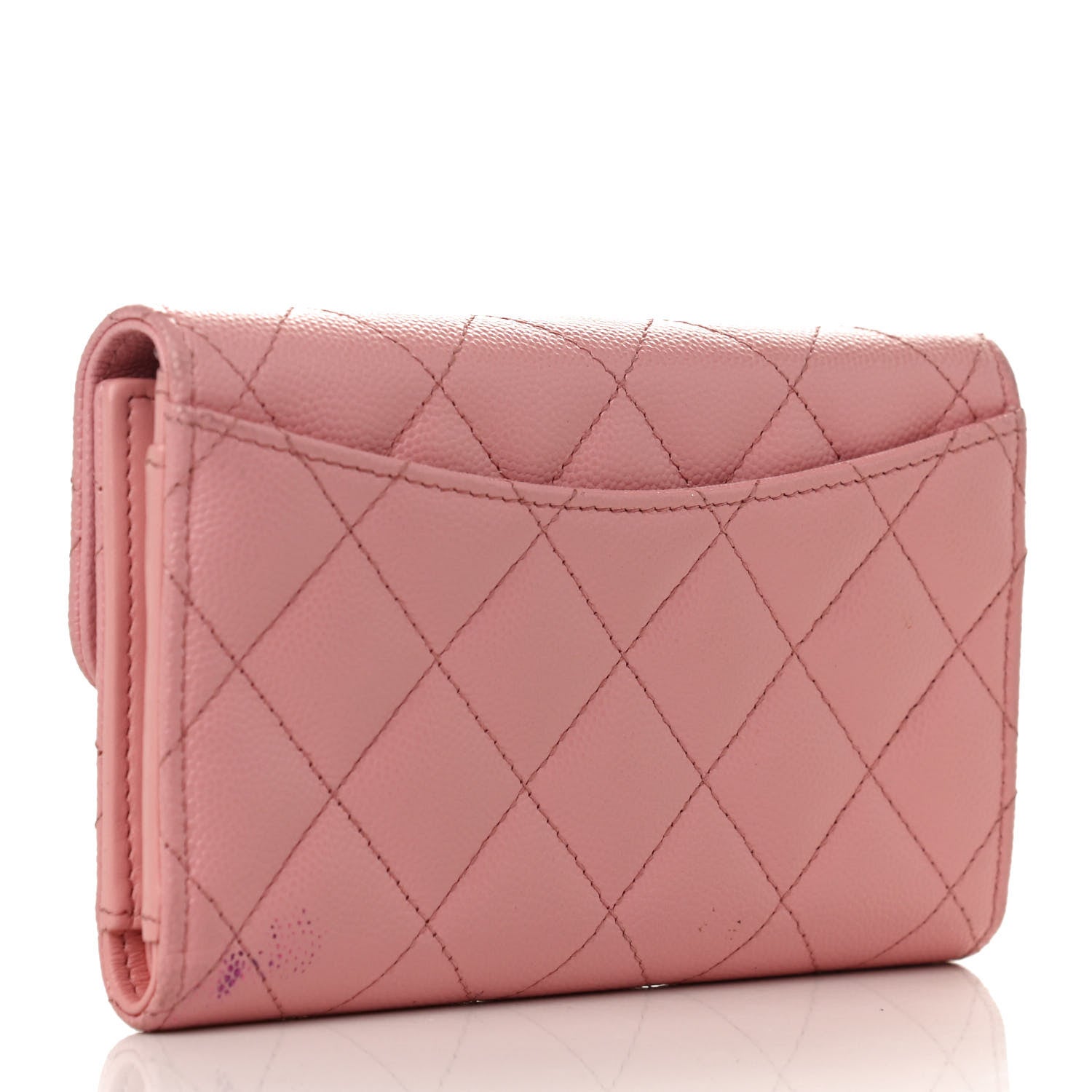 Chanel Caviar Quilted Medium Flap Wallet Pink 6 of 23