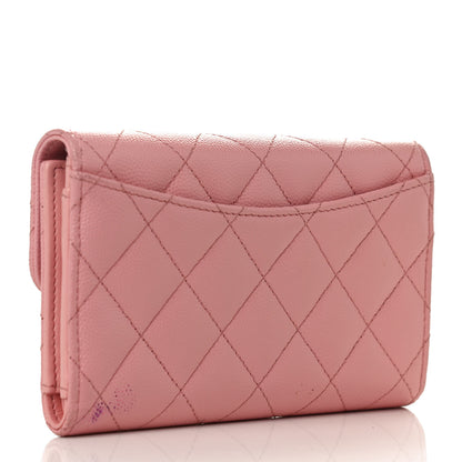 Chanel Caviar Quilted Medium Flap Wallet Pink 6 of 23
