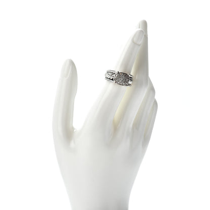 David Yurman Sterling Silver Diamond 12mm Cable Cocktail Ring 52 6 2 of 5