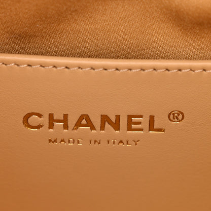 Chanel Braided Raffia Calfskin Quilted Mini Chanel 25 Handbag Beige Black 6 of 10