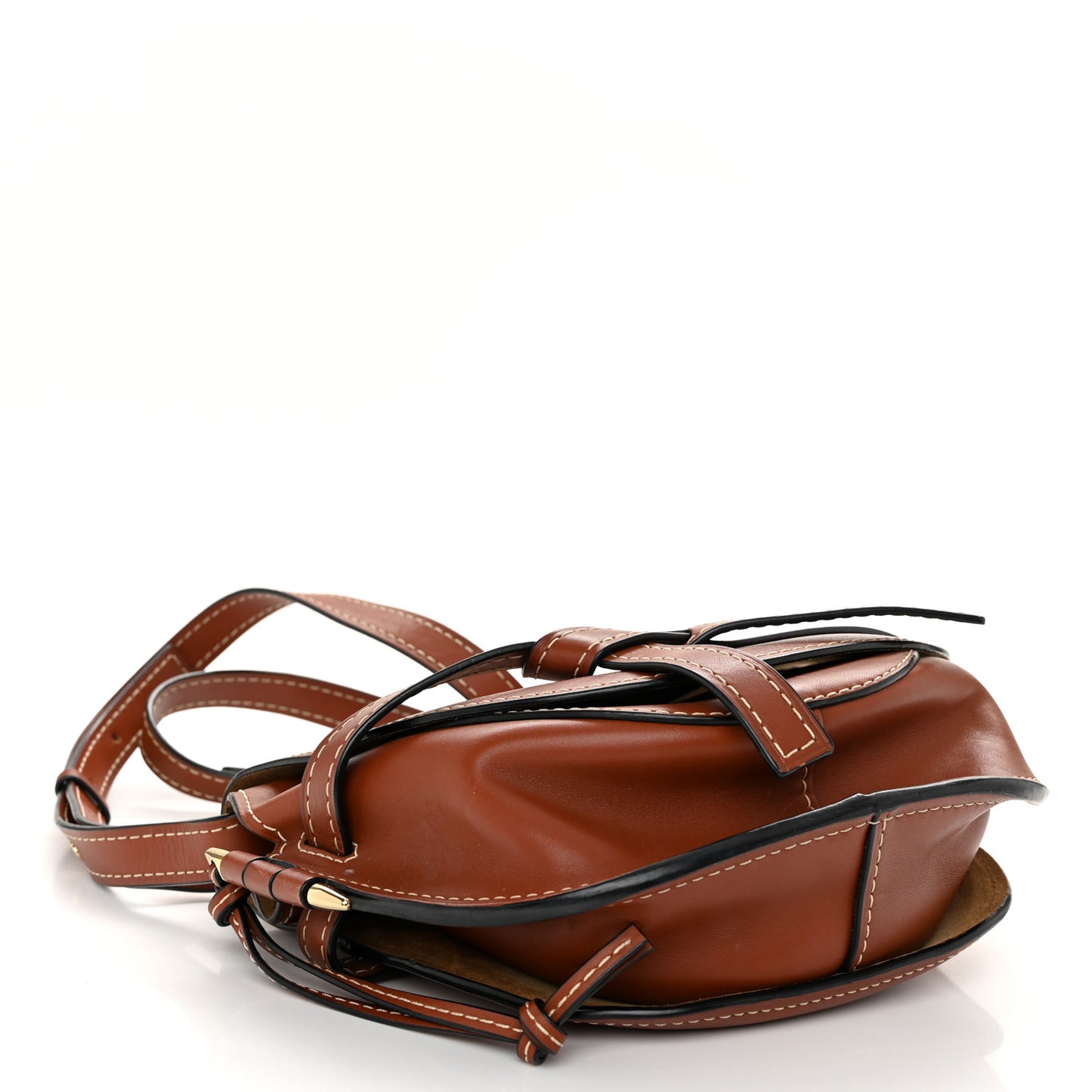 Calfskin Small Gate Crossbody Bag Rust