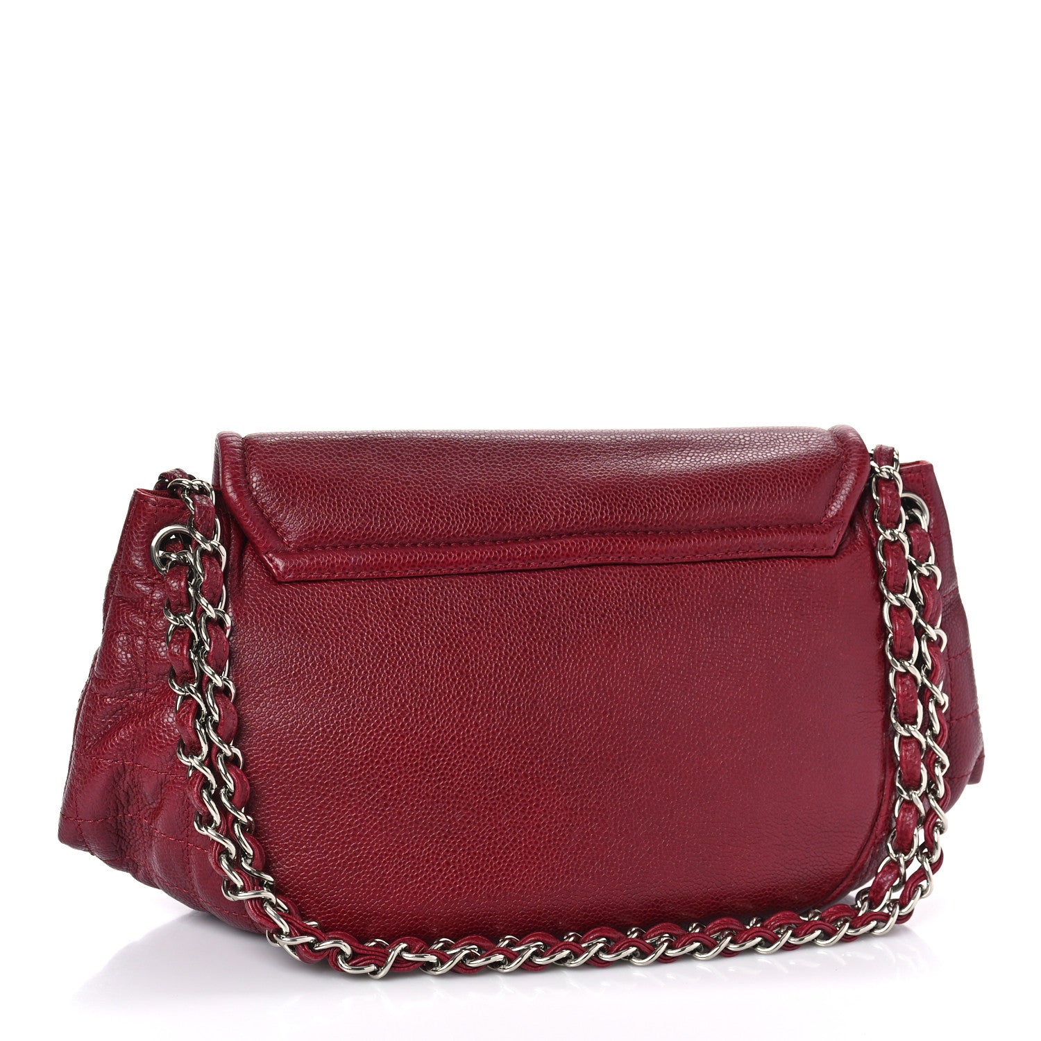 Chanel Caviar Large Half Moon Flap Bordeaux 3 of 9
