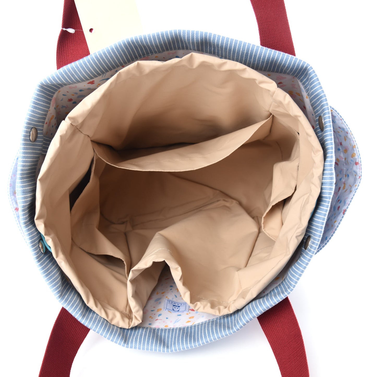 Cotton Canvas Passe-Passe Nappy Tote Bag Bluette