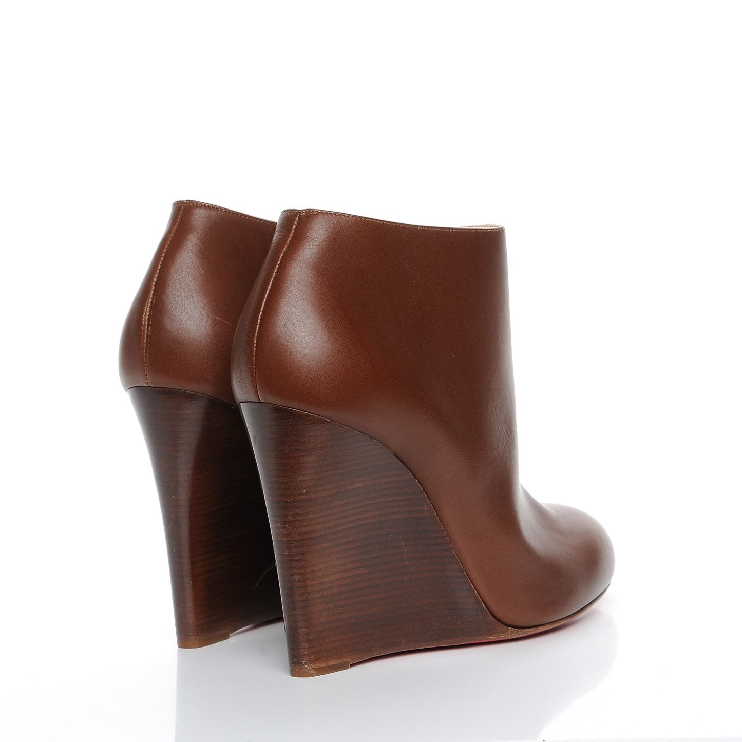 Nappa Belle Zeppa 100 Wedge Ankle Boots 39 Brown