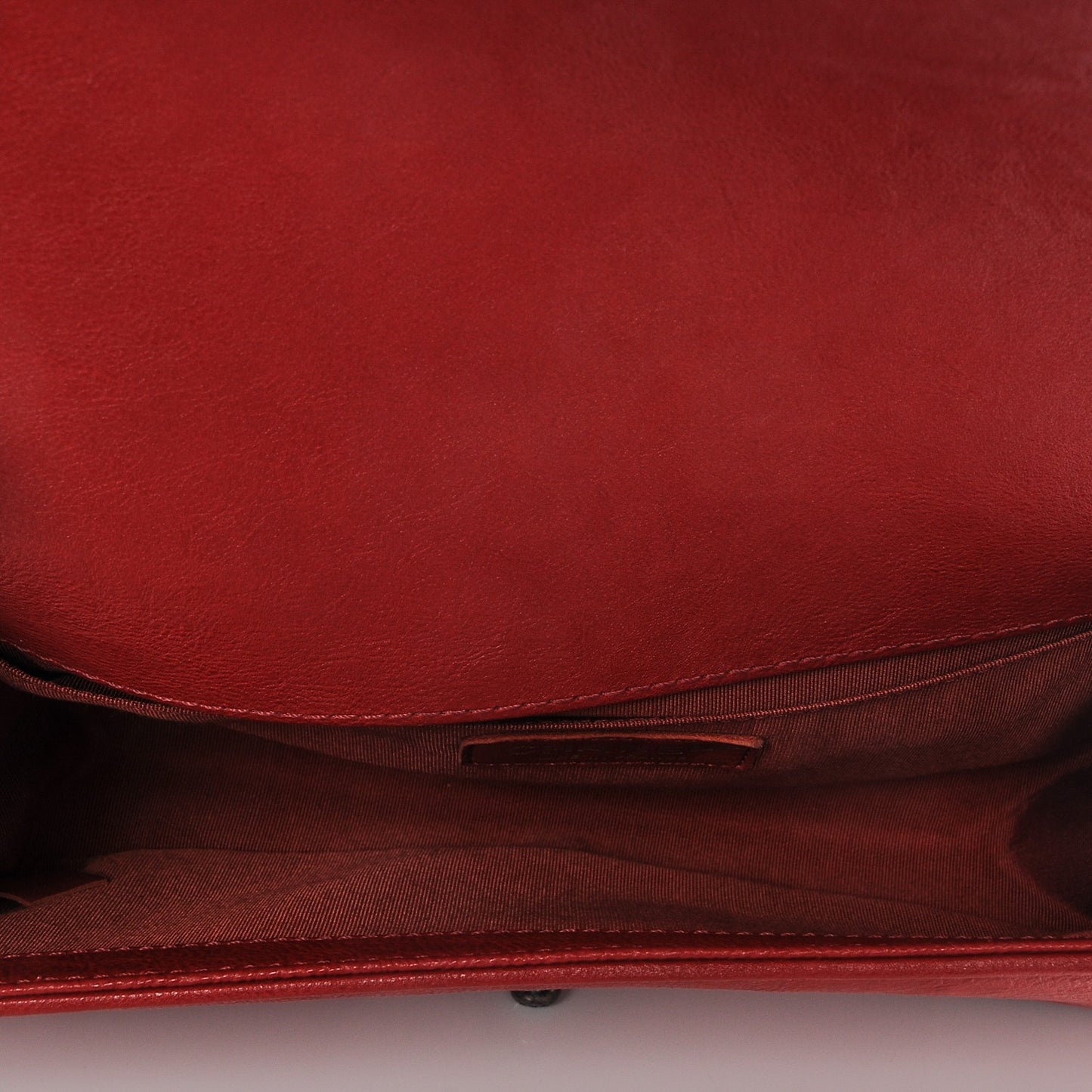 Calfskin Quilted Medium Top Handle Boy Flap Red