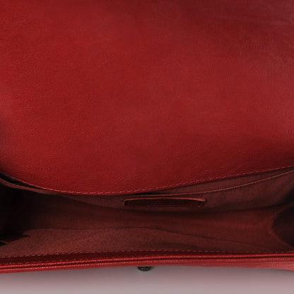 Chanel Calfskin Quilted Medium Top Handle Boy Flap Red 5 of 7