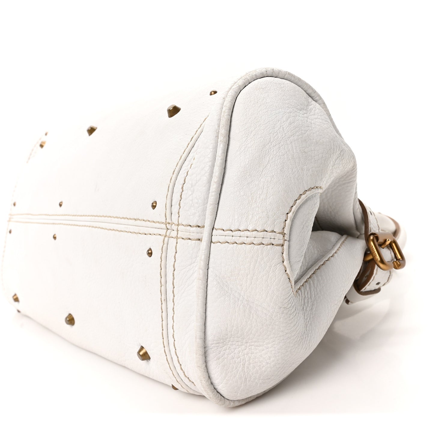 Calfskin Medium Paddington Satchel White