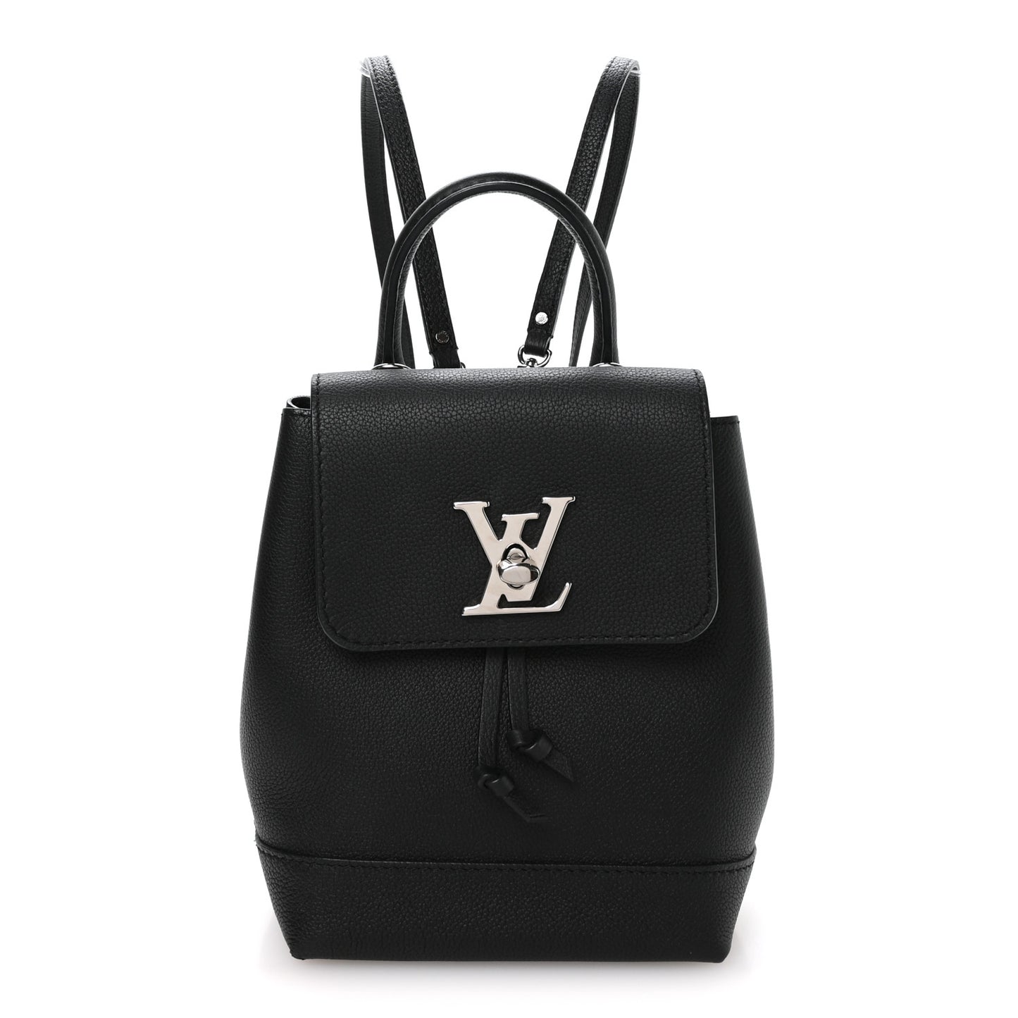 Calfskin Lockme Mini Backpack Black