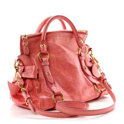 Miu Miu Vitello Lux Mini Bow Bag Rosa 3 of 10