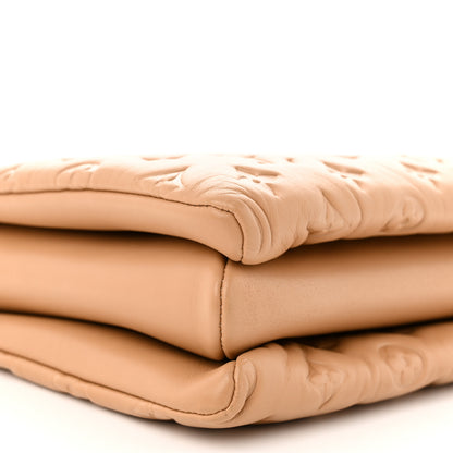 Louis Vuitton Lambskin Embossed Monogram Coussin PM Camel 8 of 10