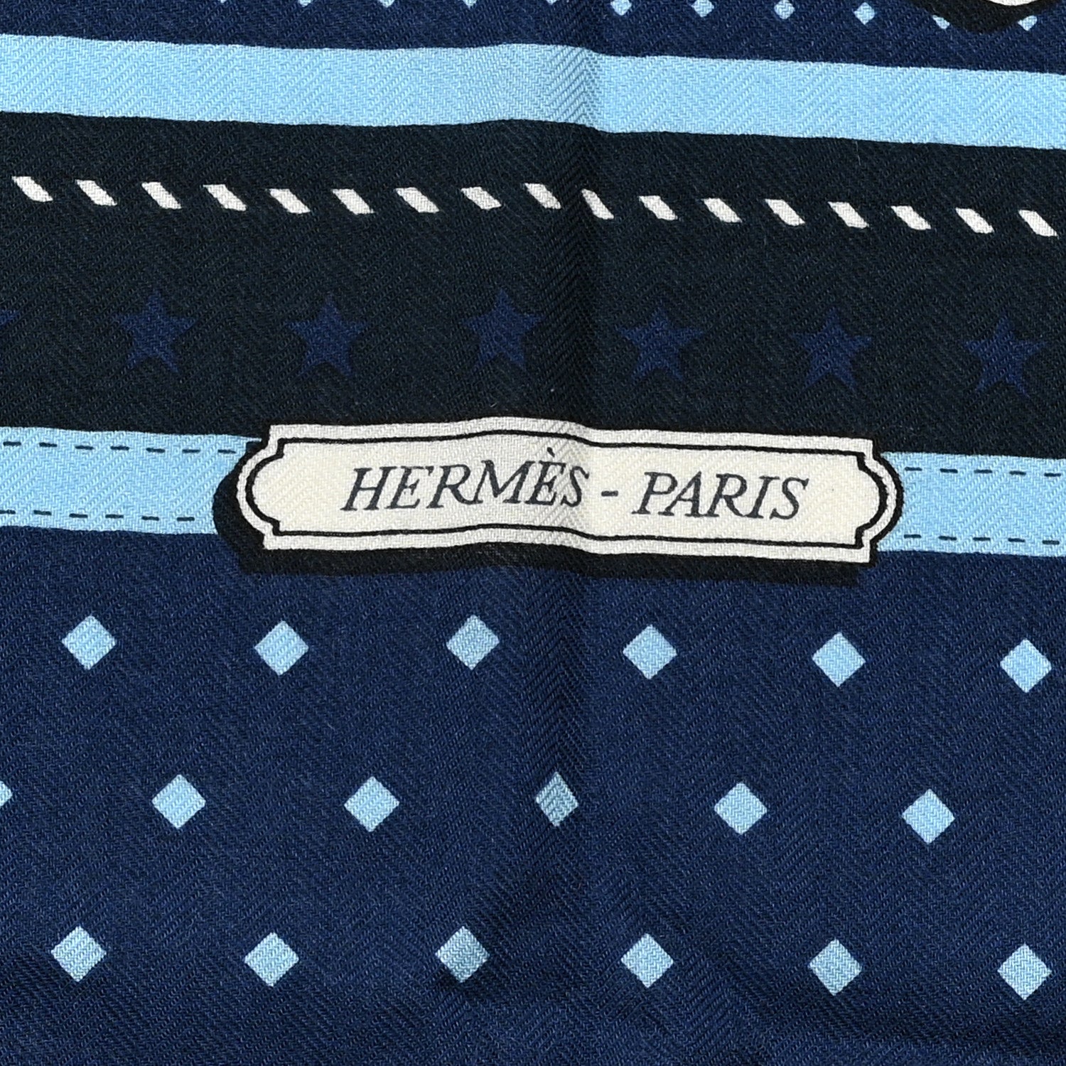 Hermes Silk Harnais De Cour Bandana Shawl 140 Marine Bleu Ciel 2 of 7