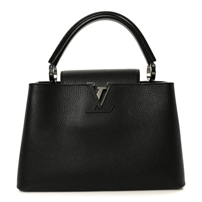Louis Vuitton Taurillon Capucines MM Black Fuchsia 1 of 9