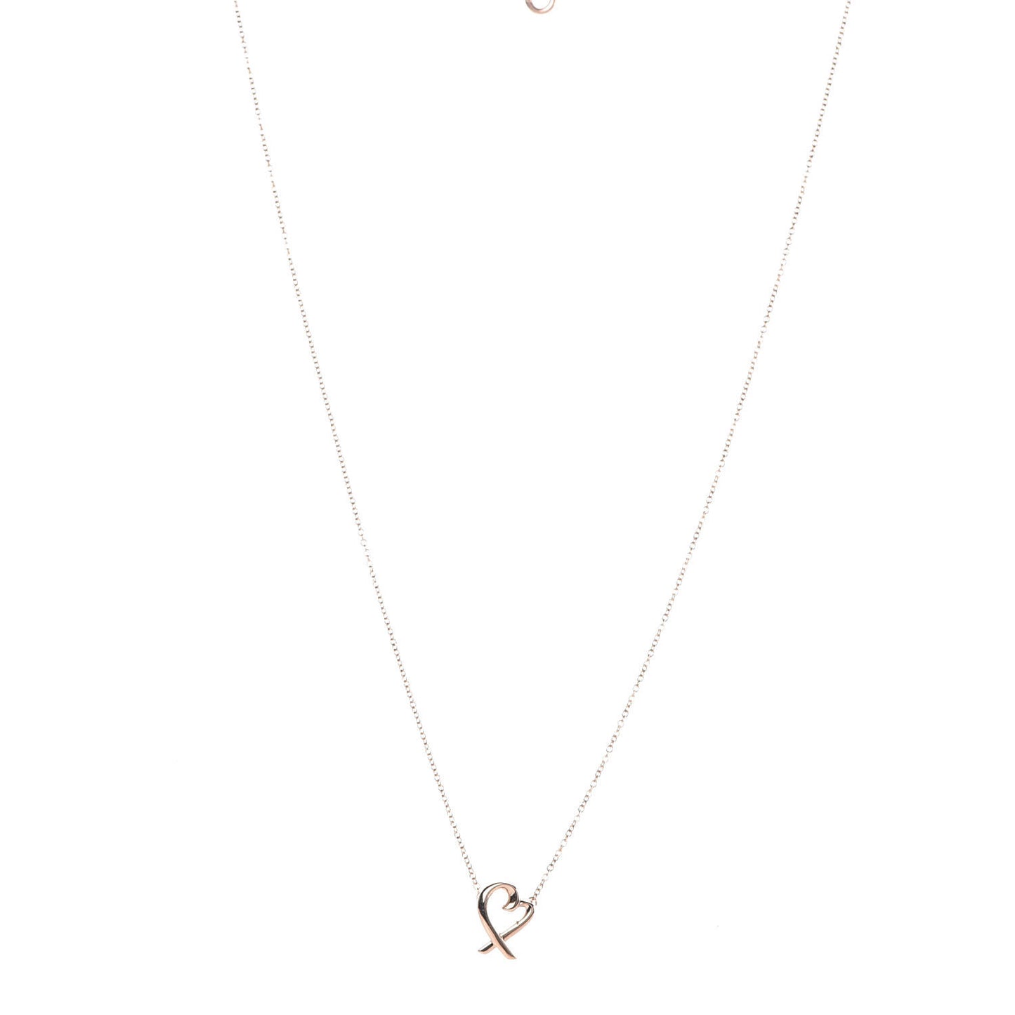 18K Rose Gold Mini Paloma Picasso Loving Heart Pendant Necklace