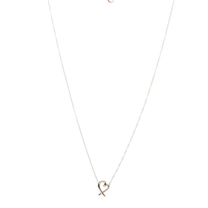 Tiffany 18K Rose Gold Mini Paloma Picasso Loving Heart Pendant Necklace 1 of 6