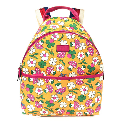 Gucci Canvas Childrens Flower Mushroom Print Backpack 1 of 11