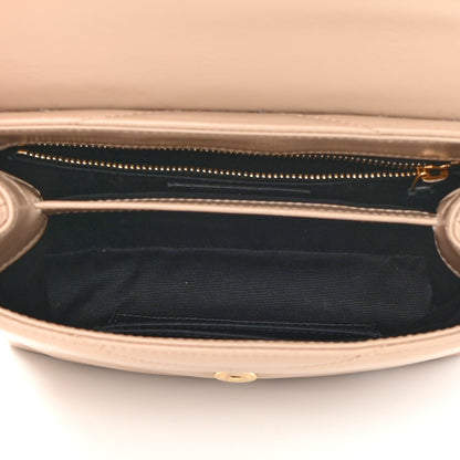 Saint Laurent Calfskin Y Quilted Monogram Toy Loulou Crossbody Bag Latte 5 of 13