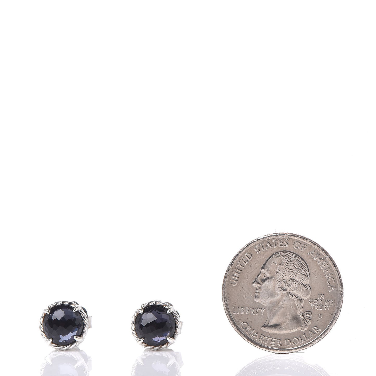 Sterling Silver Black Orchid 10mm Chatelaine Earrings
