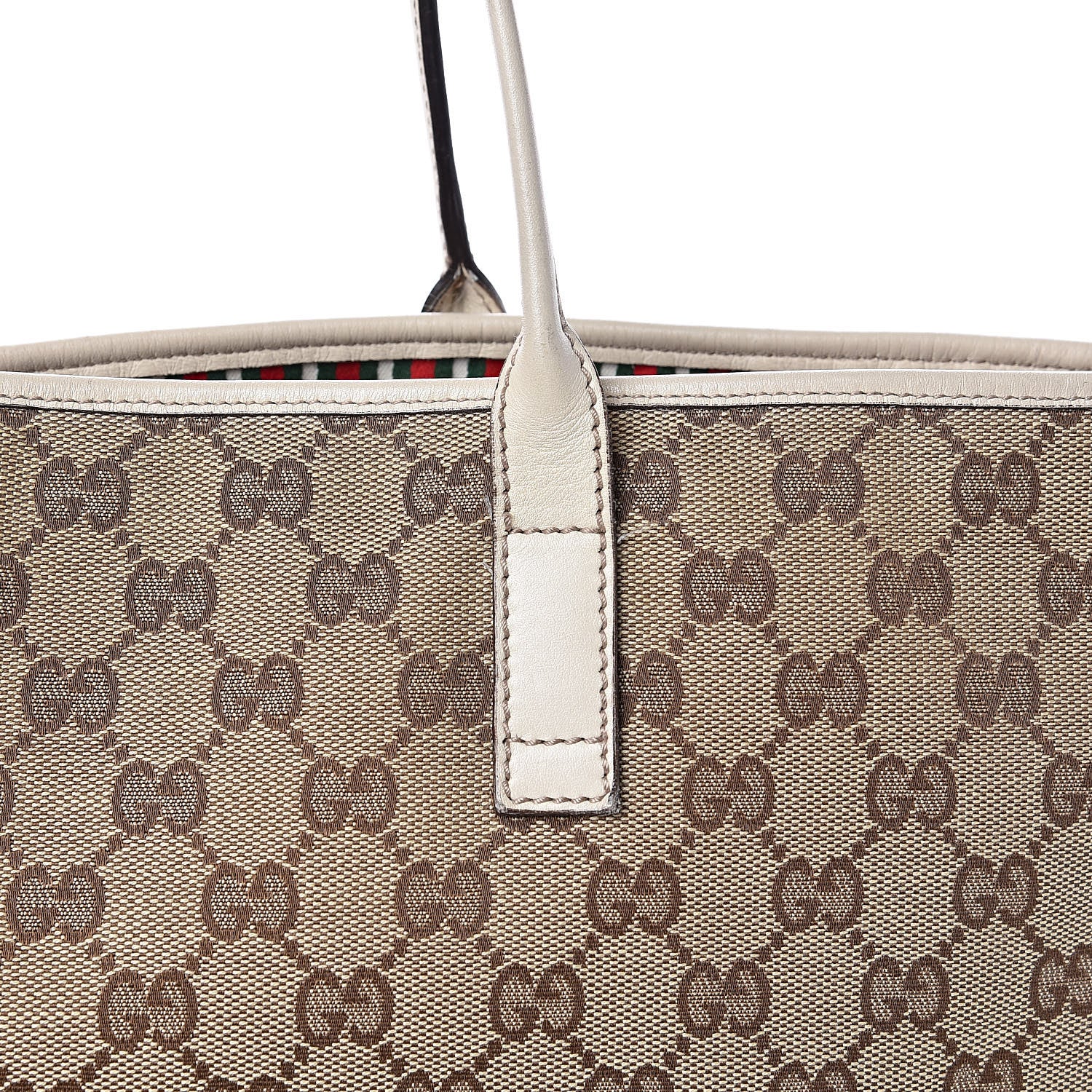 Gucci Monogram Large New Britt Tote Off White 13 of 15