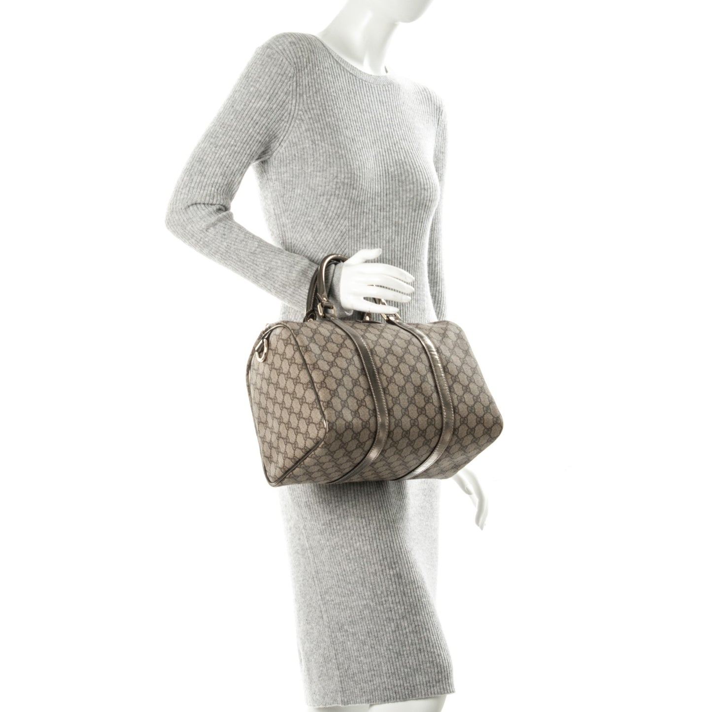 GG Plus Monogram Medium Joy Boston Pewter