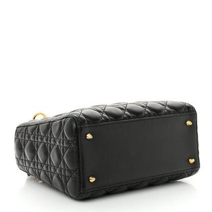 Christian Dior Lambskin Cannage Medium Lady Dior Black 4 of 11