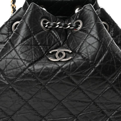 Chanel Aged Calfskin Quilted Small Gabrielle Backpack Black 8 of 10