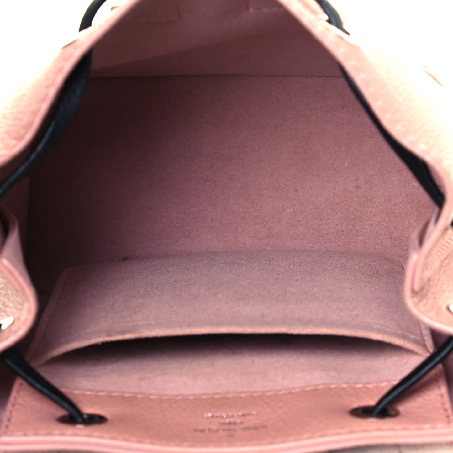 Soft Calfskin Lockme Backpack Rose Ballet White Maito Black