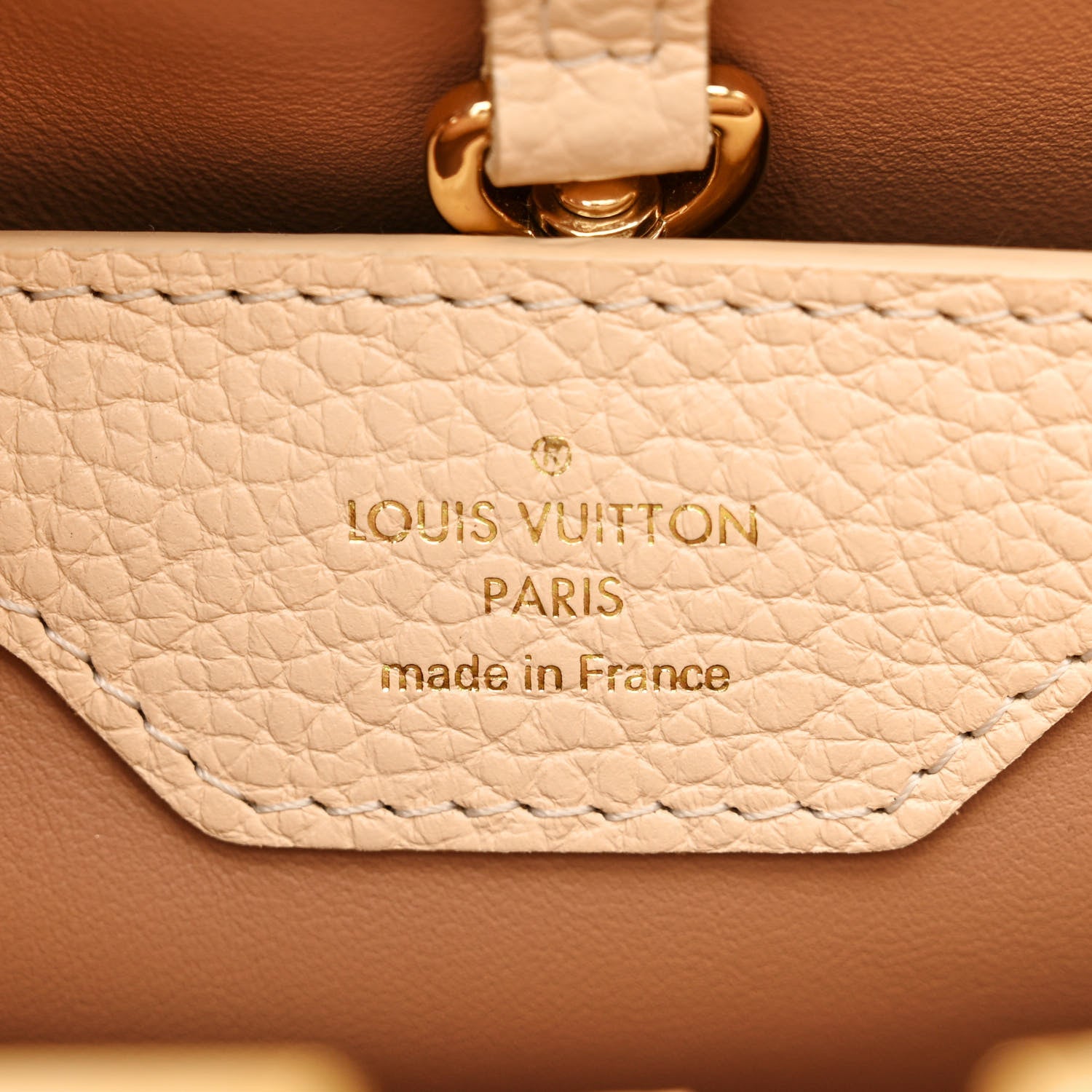 Louis Vuitton Taurillon Gradient Capucines PM Cloudy Creme 6 of 18