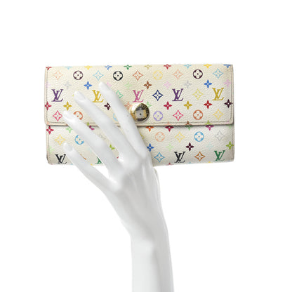 Louis Vuitton Monogram Multicolor Sarah Wallet White Eglantine 2 of 6