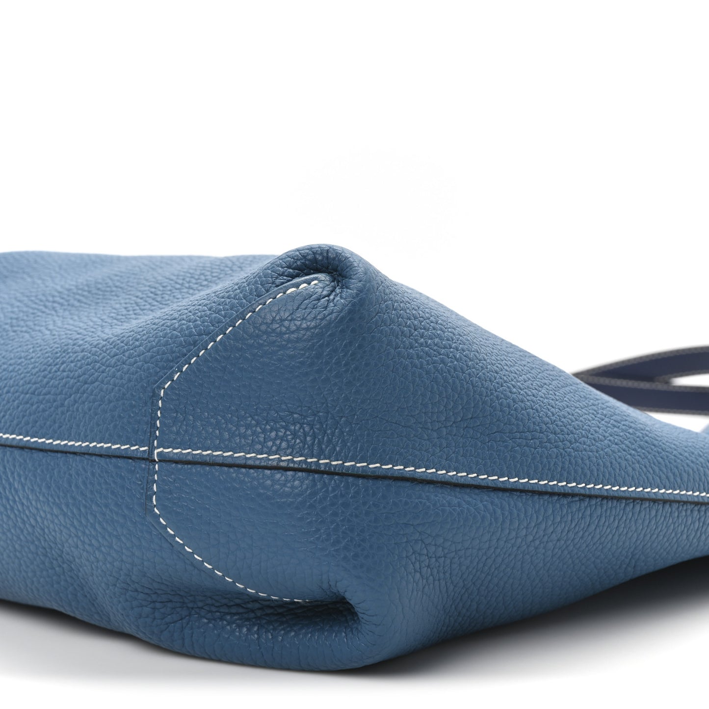 Taurillon Clemence Double Sens 45 Reversible Tote Bleu Izmir Bleu Saphir