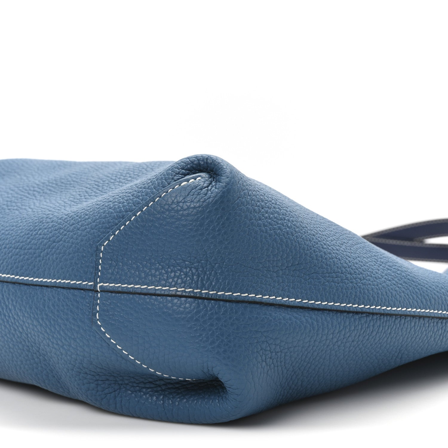 Hermes Taurillon Clemence Double Sens 45 Reversible Tote Bleu Izmir Bleu Saphir 9 of 15