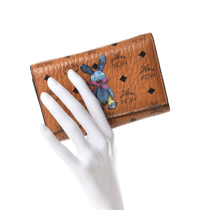 MCM Visetos Rabbit Three-Fold Flap Wallet Cognac 2 of 12
