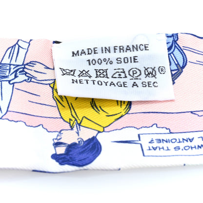 Hermes Silk Wow Twilly Gris Rose Vert 3 of 3
