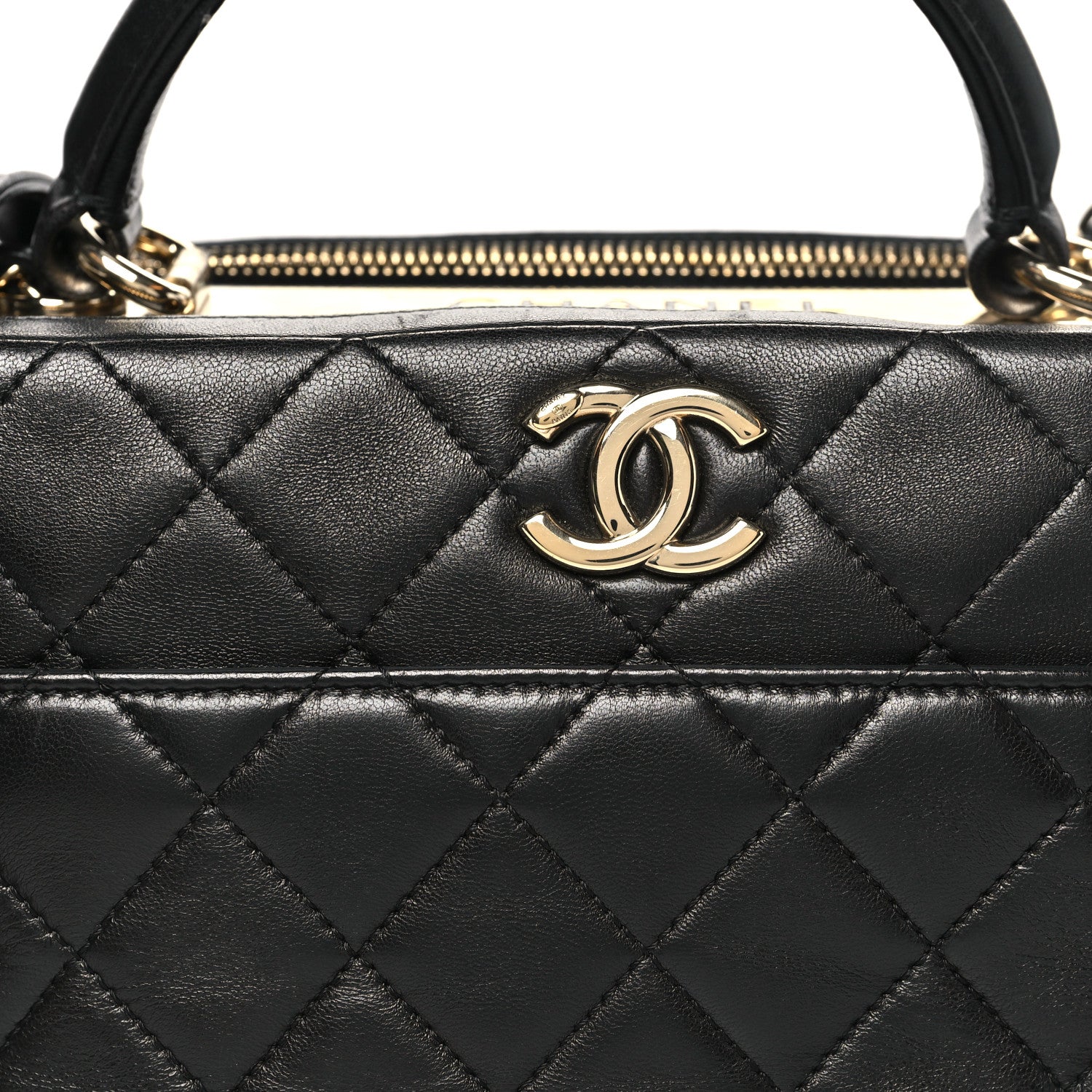 Chanel Lambskin Quilted Medium Trendy CC Bowling Bag Black 8 of 10