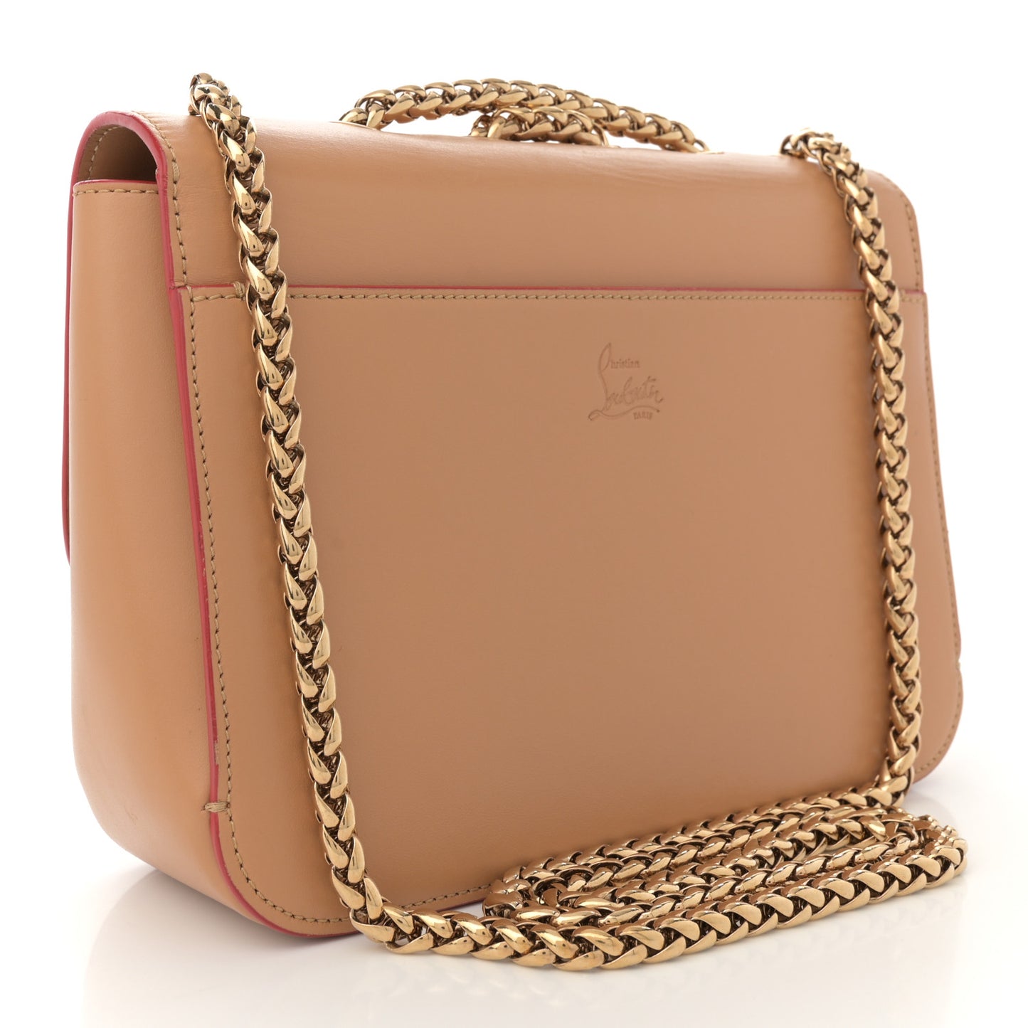 Calfskin Spikes Sweet Charity Shoulder Bag Biscuit