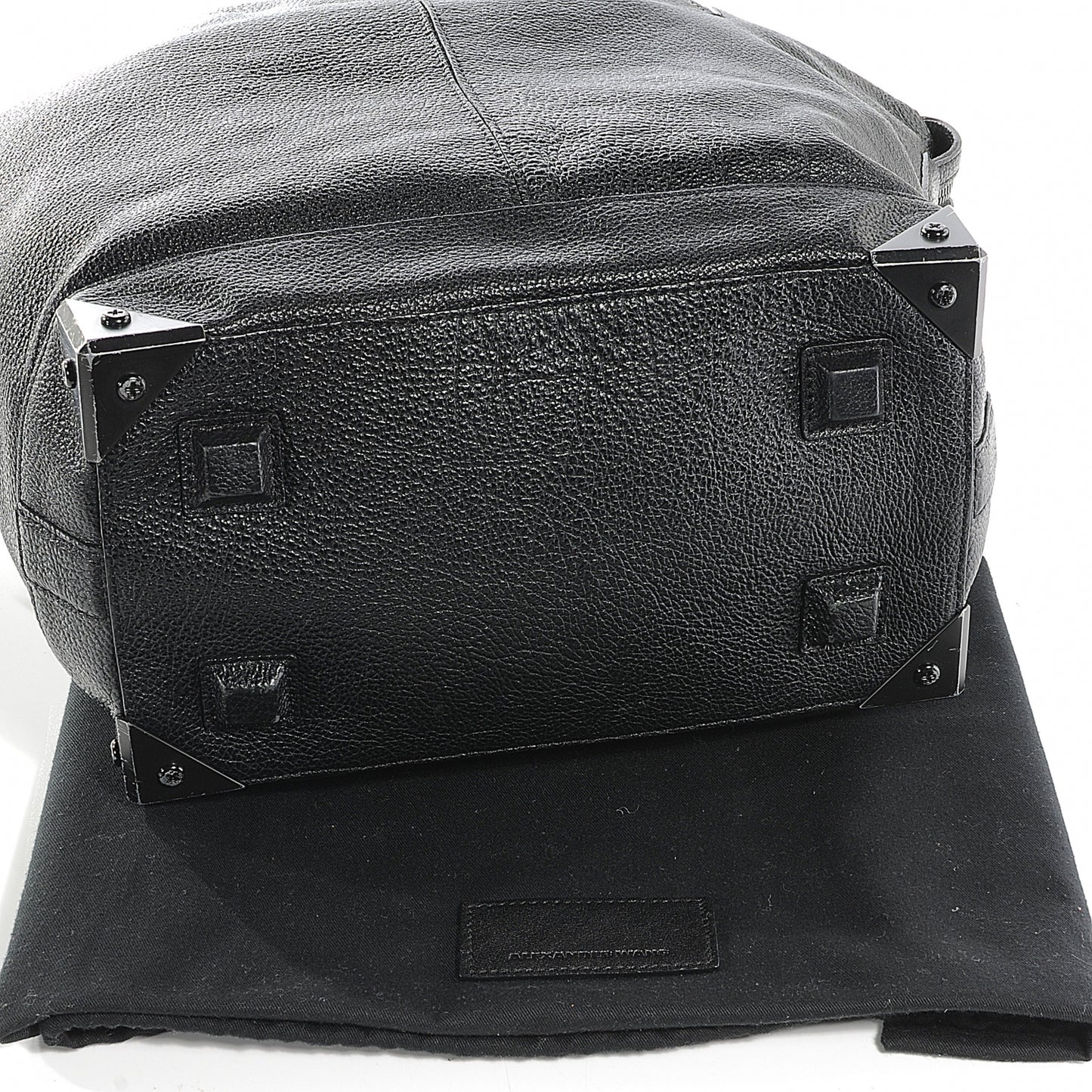 Pebbled Leather Large Emile Black